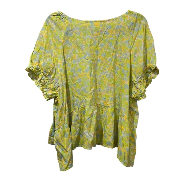 Abound 3X Floral V Neck Blouse Summer NWT B1 - Picture 2 of 6
